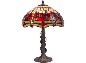 8435763147587 - Fijalo - Tiffany-Tischlampe mit Fuß in einem Baum in Serien Belle Amber D-40 cm Glühbirne nicht enthalten Baugruppe erforderte nein