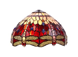 8435763147662 - Fijalo - Tiffany Tischlampe mit mittlerem Durchmesser 30 cm Schöner Amber Gumnée nicht enthaltener Baugruppe erforderlich