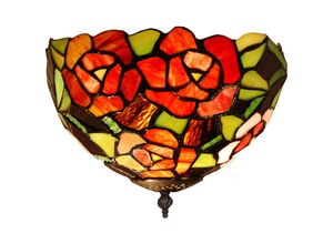 8435763147747 - Herren -Table -Lampe mit Tiffanys Klee -veranlagter Basisdurchmesser 20 cm Belle Amber Serie enthält nicht die erforderliche Bedarfsbirne die