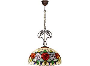 8435763149161 - Fijalo - Deckenlampe an der Decke mit Tiffany -Lampenschirm -Durchmesser 30 cm Rosenbirnenreihe nicht enthalten