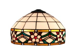 8435763149512 - Fijalo - Tiffany Tischlampe mit Basis in Clover Bell Series D-20 cm Glühbirne nicht enthalten