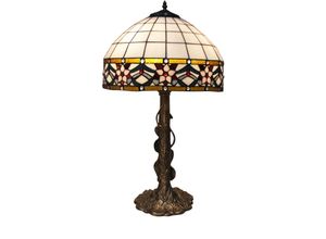 8435763149581 - Fijalo - Deckenlampe an der Decke mit Tiffany -Lampenschirm -Durchmesser 40 cm Rosy -Serie enthält nicht die erforderliche Montage -Glühbirne