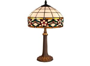 8435763149680 - Fijalo - Tischlampe mit Schatten -Tiffany -Durchmesser 30 cm Rosy -Serie enthält nicht die erforderliche Baugruppe Nr