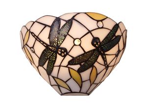 8435763149727 - Fijalo - Tiffany -Wandlampe mit mobiler Armdurchmesser 20 cm Rosy -Glühbirnen -Serie nicht enthaltene Montage erforderlich oder