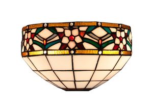 8435763149871 - Fijalo - Deckensuspension mit Ketten- und Lampenschirm Tiffany -Durchmesser 30 cm Serie Museum Lampe nicht inbegriffen Montage erforderlich