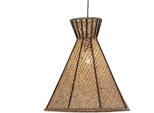 8435763160869 - Fijalo - Decke 20x20x38 Black Metall   Natural Rattan Lighting   Federlampen für alle Stile um zu Hause eine Note zu verleihen