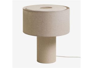 8435767510226 - Sklum - Pianela Tischlampe aus Leinen Beige Leinen