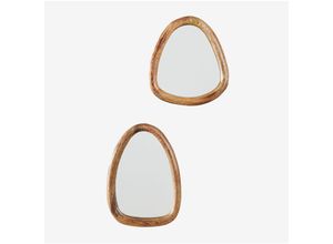 8435767520416 - Sklum - Set mit 2 Wandspiegeln aus Mangoholz von Gabael Design a