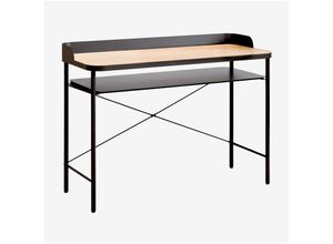 8435767524391 - Sklum - Schreibtisch aus mdf und Metall Kerobert Schwarz-Natürlich