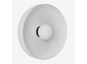 8435767525060 - Wandleuchte Jaxal Weiss – Schwarz Ø35 cm - Sklum