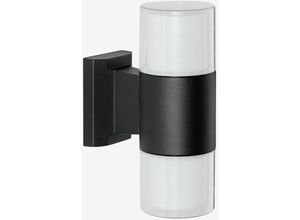 8435767526784 - LED-Außenwandleuchte aus Aluminium mit 2 Fialon-Lichtpunkten Schwarz - Sklum