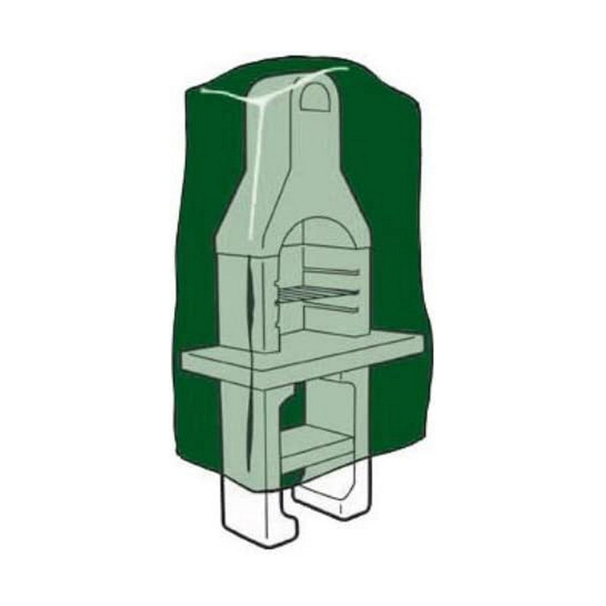 8436012477035 - Schutzhülle Barbecue Grün Polyethylen 128 x 80 x 253 cm