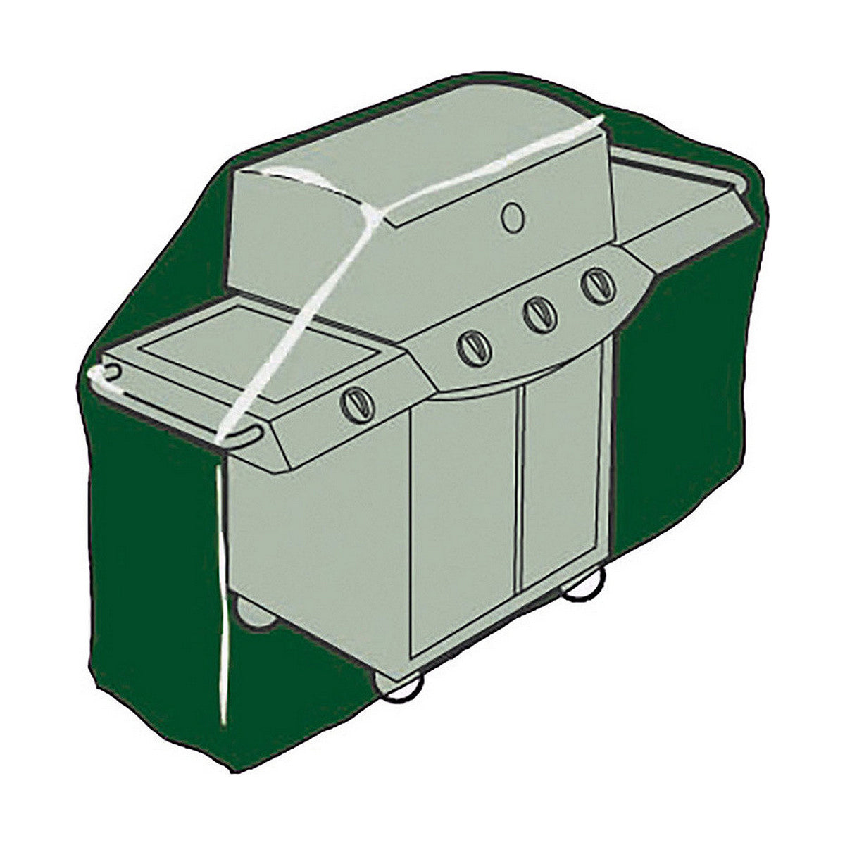 8436012477172 - Schutzhülle für Grill Grün (103 x 58 x 58 cm)