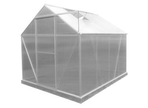 8436038135209 - - Gewächshaus Lunada Polycarbonat Aluminium 4 Module 482 m² 249x193x190 cm mit Fundament