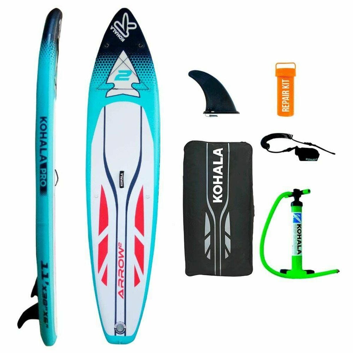 8436039866386 - Aufblasbares Paddel-Board mit Zubehör Kohala Arrow 2 Blau ( 335 x 75 x 15  cm)