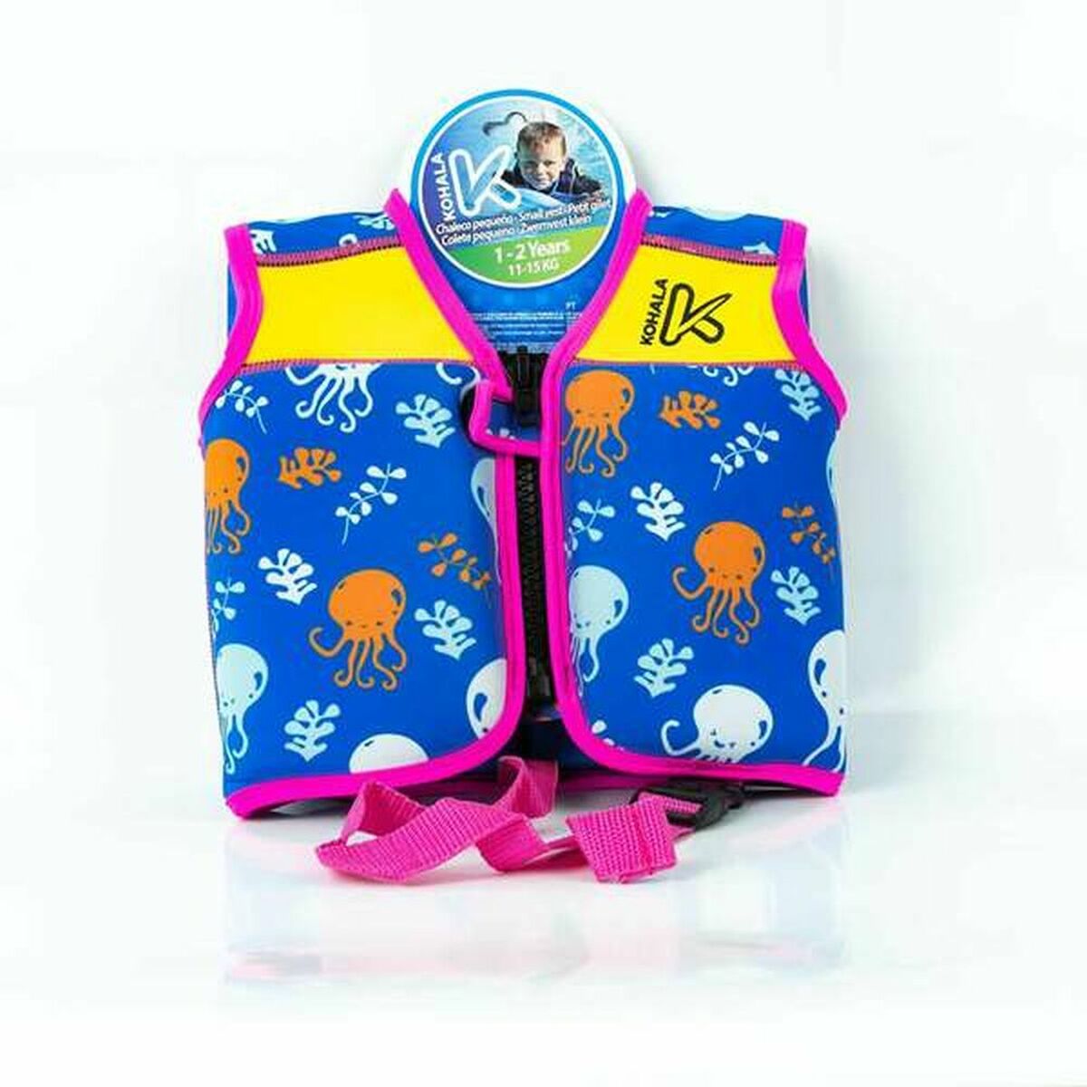 8436039869189 - Aufblasbare Weste für den Swimmingpool Kohala Octopus Rosa 4-5 Jahre