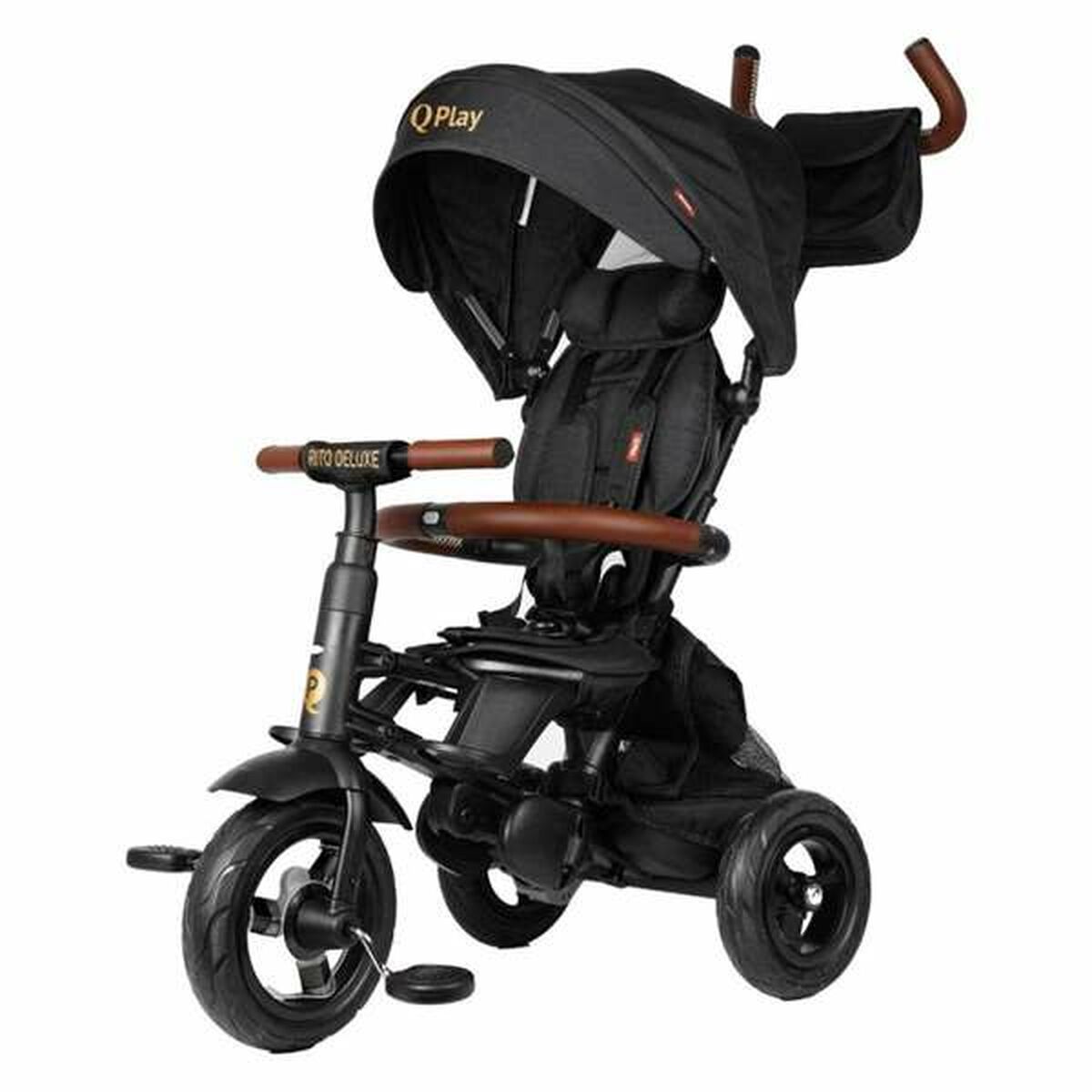 8436039869356 - Kinderwagen New Rito Star Deluxe Dreirad Schwarz