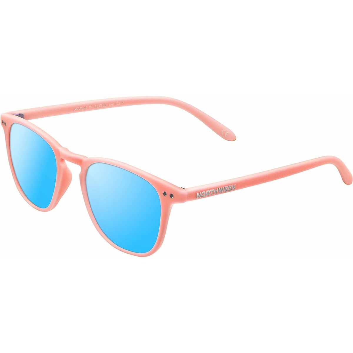 8436561836543 - Unisex-Sonnenbrille Wall Ø 45 mm Blau Rosa