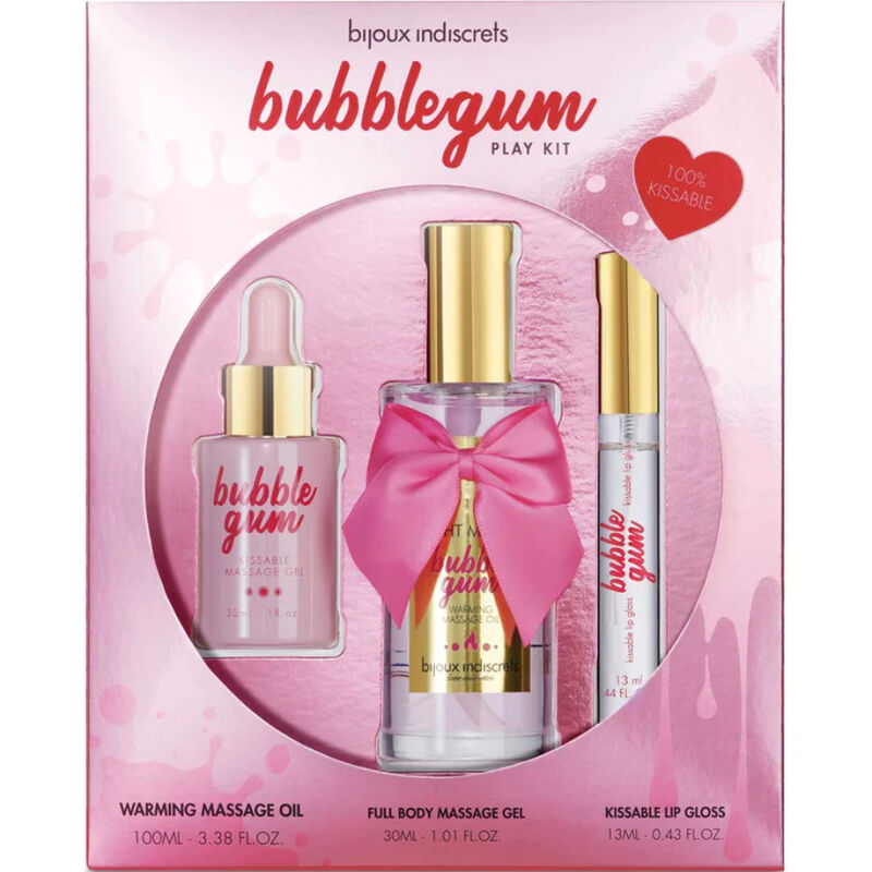 8436562015985 - BIJOUX - INDISCRETS BUBBLEGUM-SPIELSET MIT ÖL GEL UND LIPGLOSS