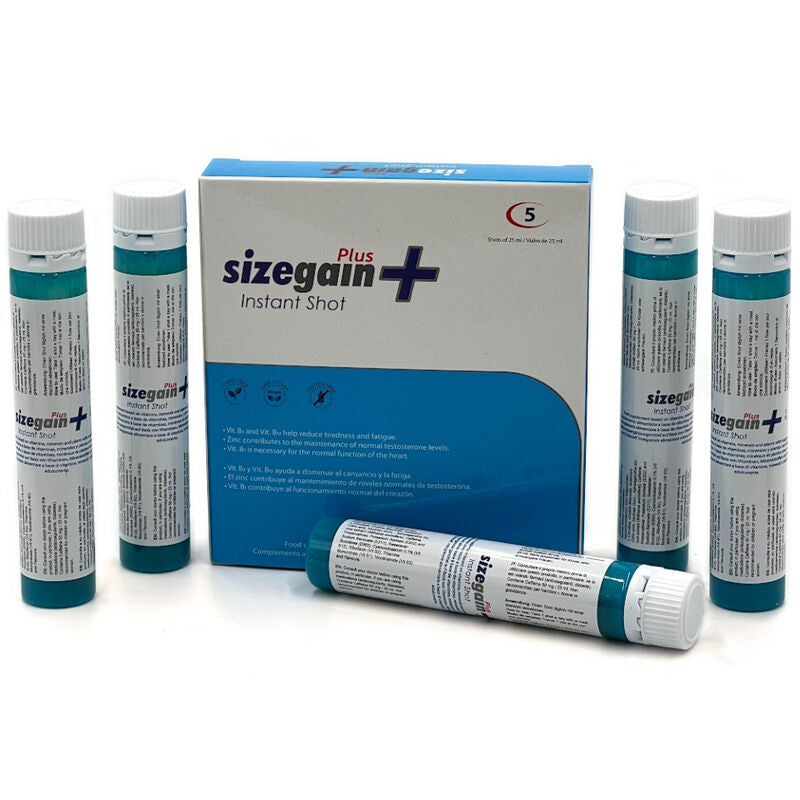 8436566181860 - 500 COSMETICS - SIZEGAIN PLUS INSTANT SHOT MALE ENERGIZER 5 UNITS