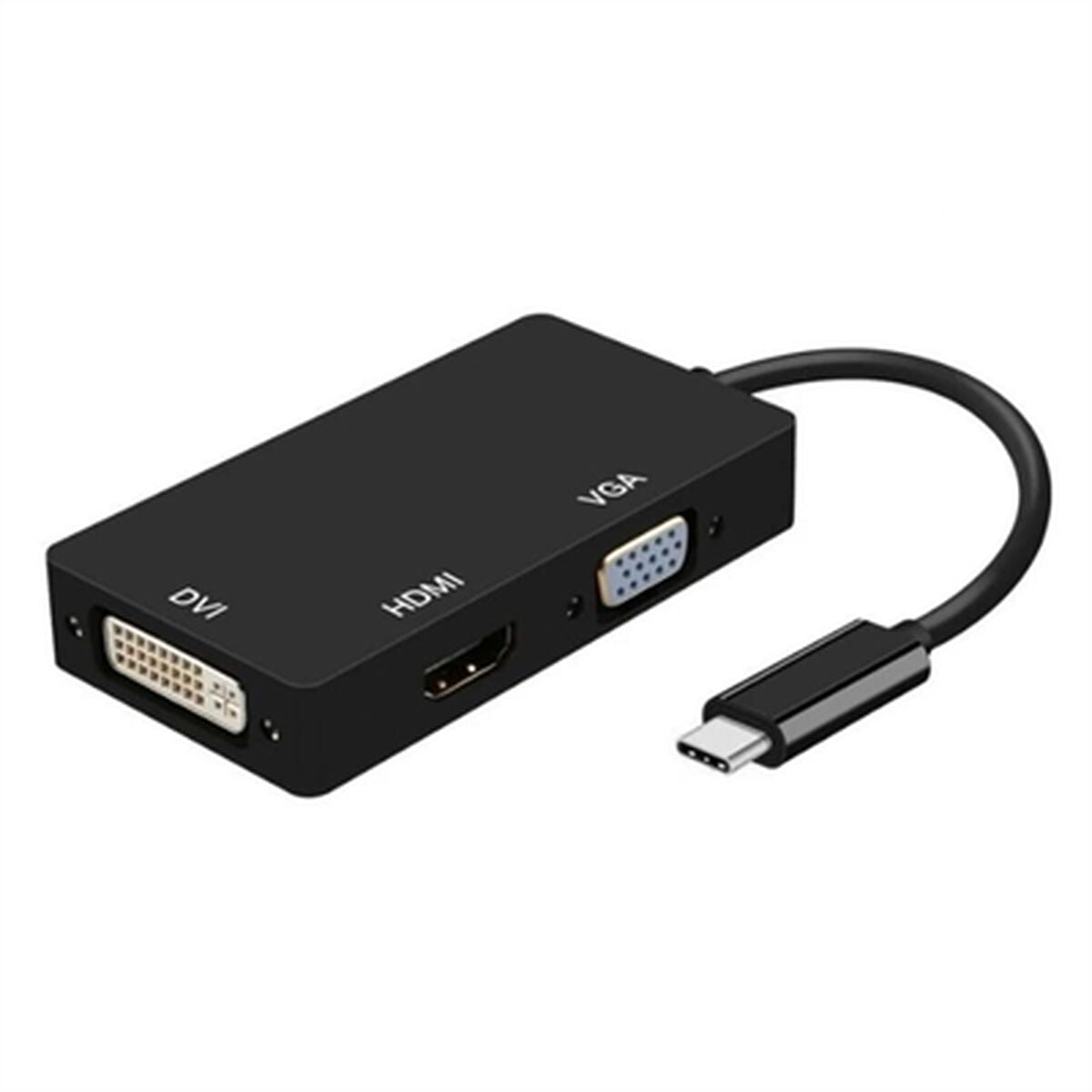 8436574703535 - USB-C-zu-VGA HDMI DVI-Adapter A109-0343 Schwarz 15 cm 8436574703535 - USB-C-zu-VGA HDMI DVI-Adapter A109-0343 Schwarz 15 cm