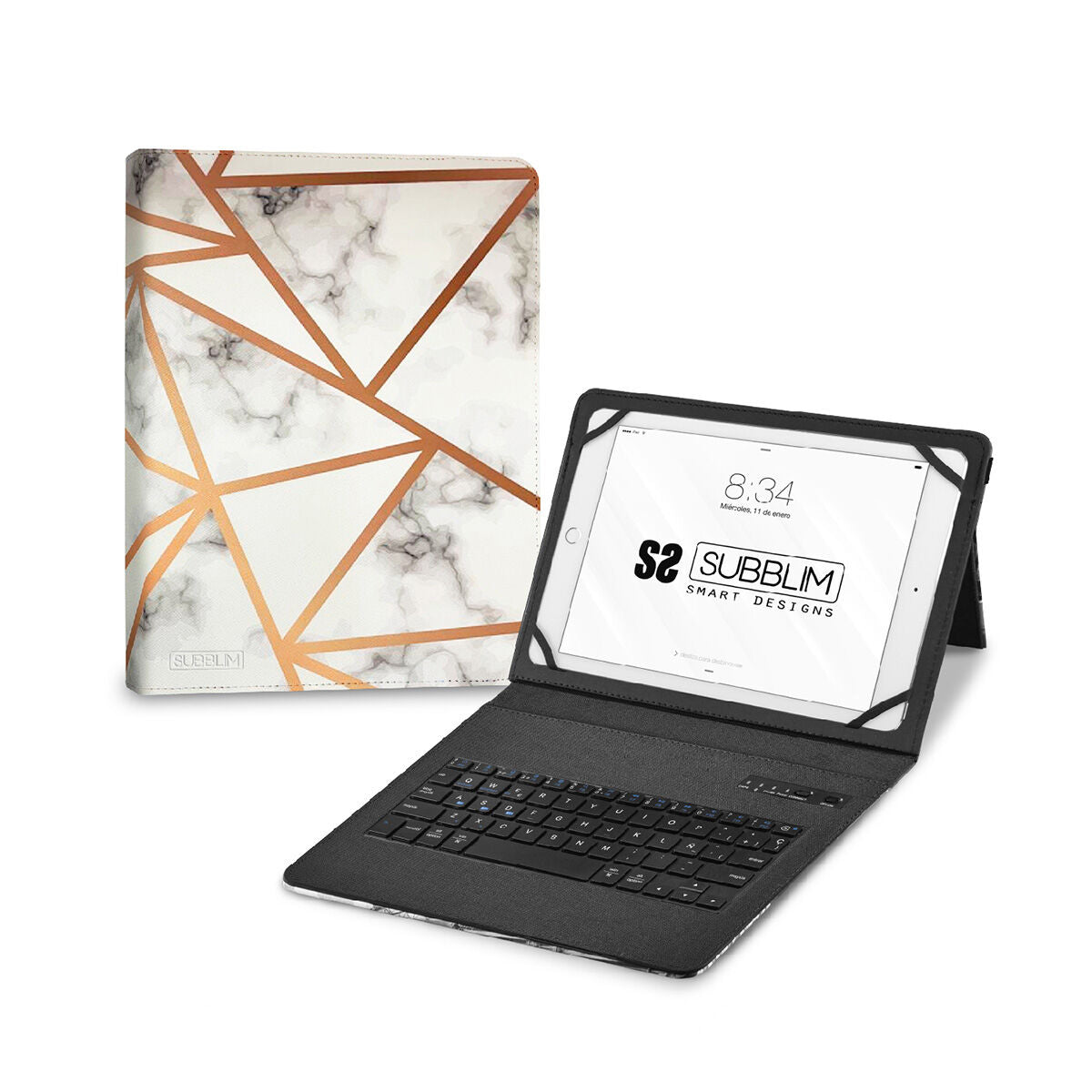 8436586742423 - Hülle für Tablet und Tastatur SUBKT5-BTTW10 Bunt Qwerty Spanisch 8436586742423 - Hülle für Tablet und Tastatur SUBKT5-BTTW10 Bunt Qwerty Spanisch