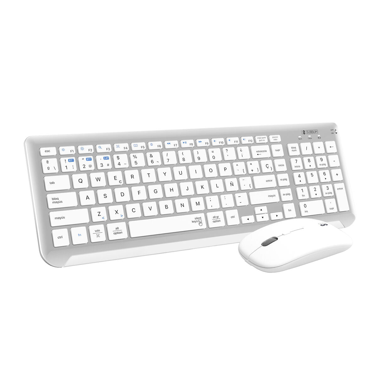 8436586742621 - Tastatur mit Drahtloser Maus SUBKBC-DCEP10 Qwerty Spanisch QWERTY 8436586742621 - Tastatur mit Drahtloser Maus SUBKBC-DCEP10 Qwerty Spanisch QWERTY