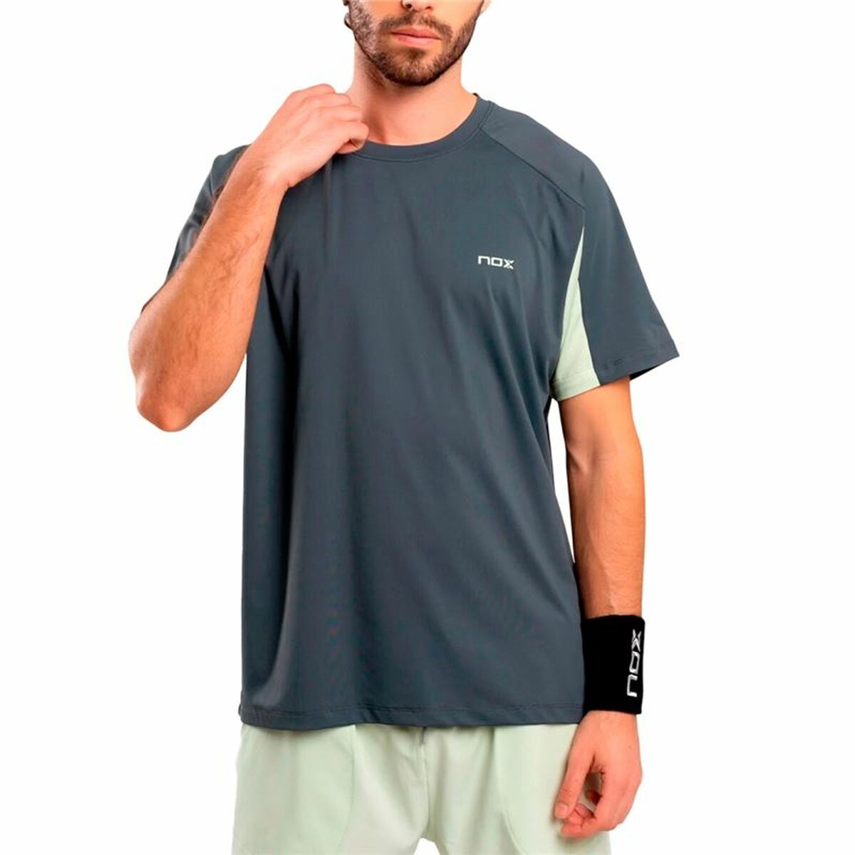 8436603197281 - Herren Kurzarm-T-Shirt Nox Pro Charcoal Hellgrau