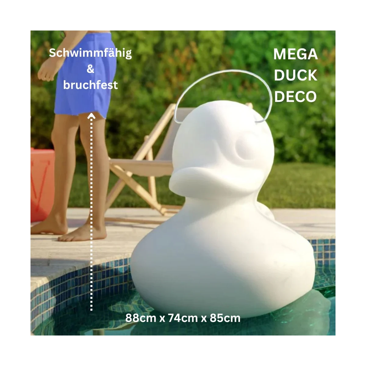 8437021584783 - Designleuchte MEGA DUCK-DUCK XXL Deco weiss 85x74x88cm