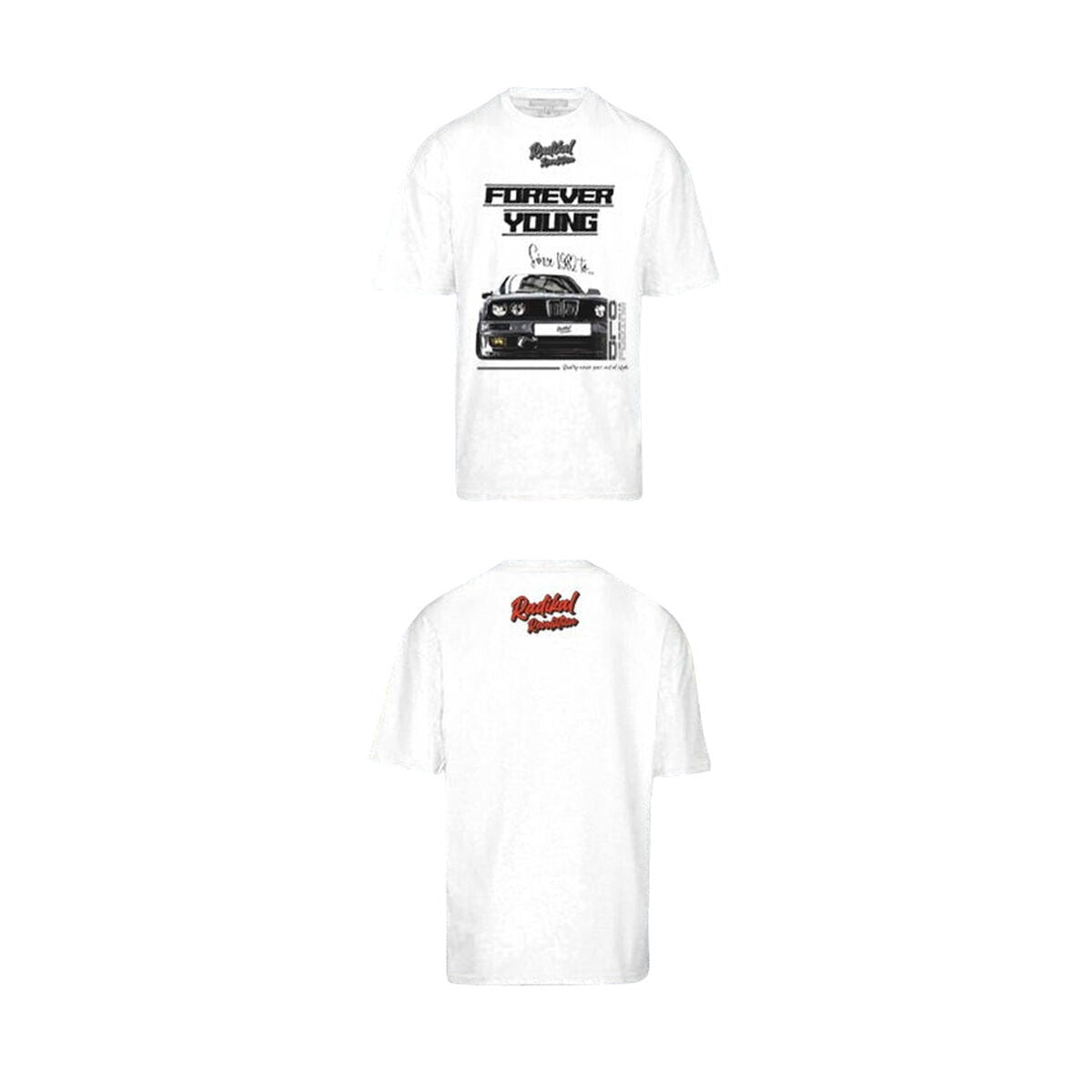 8437027625619 - Herren Kurzarm-T-Shirt FOREVER YOUNG Weiß M 8437027625619 - Herren Kurzarm-T-Shirt FOREVER YOUNG Weiß M
