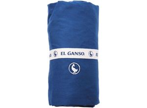 8445005627159 - El Ganso - Spannbettlaken (200 x 200 + 30 cm Umschlag) 100 % Baumwolle 180TC marineblaues gesticktes Logo