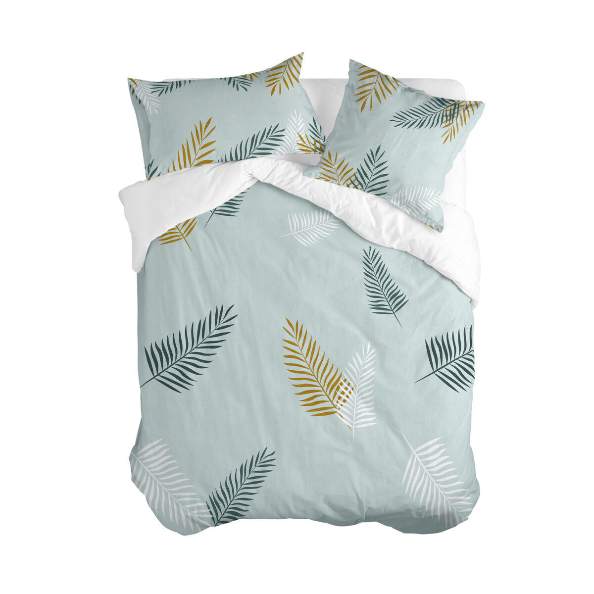 8445038221652 - Bettdeckenbezug Blanc Foliage mint  Bunt 180 x 220 cm