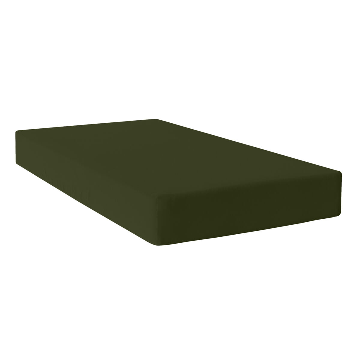 8445038263331 - Fitted bottom sheet BASIC Dark green 160 x 200 x 32 cm