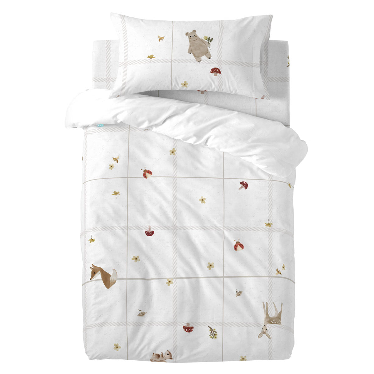 8445038284831 - Bettbezug-Set Mini Woods Tiere Multicolor Babybett 2-teilig