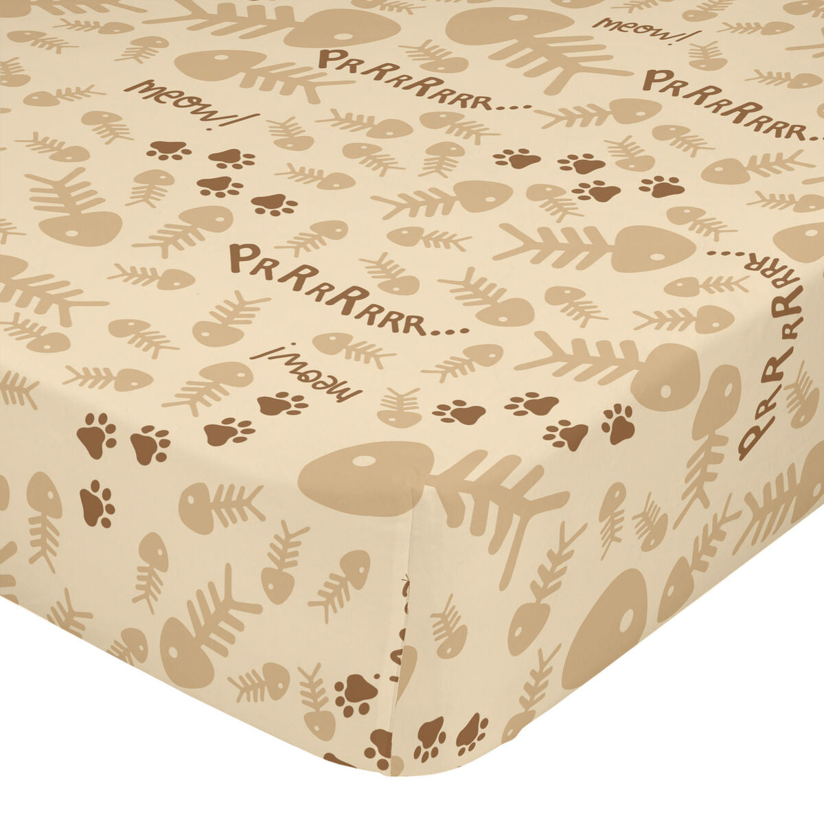 8445038292843 - Spannbettlaken Mr Fox Cats Mehrfarbig 90 x 200 x 32 cm