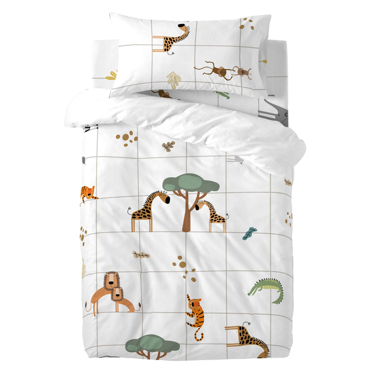 8445038295257 - Bettbezug-Set Mini savanna Bunt Babybettchen 2 Stücke