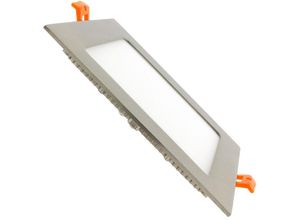 8445044016129 - Ledkia - led Einbaustrahler flach 12W Eckig SuperSlim Ausschnitt 152x152 mm Silber 4000K Neutralweiß