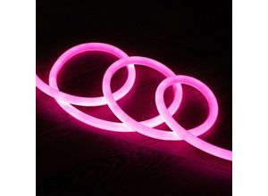 8445044020928 - Ledkia - LED-Streifen Neon Dimmbar 220V ac 120 LED m Rund 360 Rosa IP67 nach MassSchnitt alle 100 cm 270º1m1m