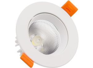 8445044025398 - Ledkia - LED-Downlight Strahler 15W Schwenkbar Rund cob Weiss (UGR19) Schnitt ø 110 mm Warmes Weiß 3000K - Warmes Weiß 3000K