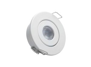 8445044025459 - Ledkia - LED-Downlight Strahler 1W cob Rund Schwenkbar Weiss Schnitt ø 44 mm 2700K Warmweiß No Flicker