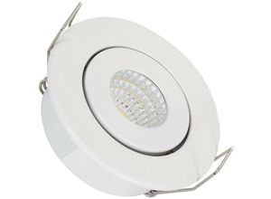 8445044025473 - Ledkia - LED-Downlight Strahler 1W cob Rund Schwenkbar Weiss Schnitt ø 44 mm 5000K Kaltweiß No Flicker