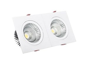 8445044025855 - Ledkia - LED-Downlight Strahler 30W Rechteckig Doppelt New Madison Schnitt 260x120 mm Warmes Weiß 3000K - 3200K 24°70 mm