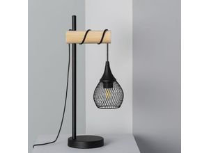 8445044026586 - Ledkia - Tischleuchte aus Metall und Holz Monah Schwarz210 mm 8445044026586 - Ledkia - Tischleuchte aus Metall und Holz Monah Schwarz210 mm