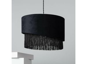 8445044030576 - Ledkia - Hängeleuchte Samt Jurmi Schwarz