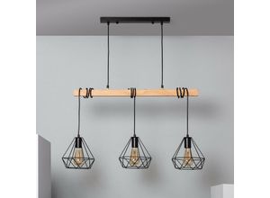 8445044034802 - Ledkia - Hängeleuchte Metall Sardo 3 Spots Schwarz360º200 mm