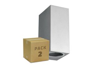 8445044036127 - Efectoled - 2er Pack Wandleuchte Miseno Silber (2St) Silber - Silber