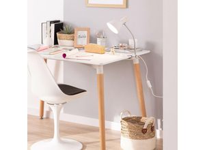 8445044036806 - Ledkia - Schreibtischleuchte Flexo aus Metall mit Klemme Benzal Weiß165 mm