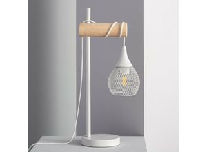 8445044036929 - Ledkia - Tischleuchte aus Metall WiFi mit Dimmer Monah Weiß210 mm