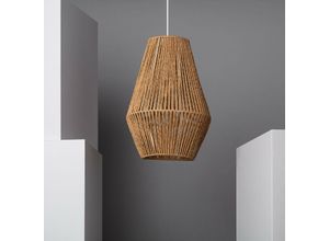 8445044038268 - Efectoled - Hängeleuchte aus geflochtenem Papier Trilla Natürlich