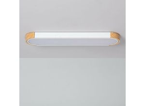 8445044038275 - LED-Deckenleuchte 18W Holz und Metall 140x650 mm CCT Seleccionable Dari Lang Auswählbar (Warm-Neutral-Kühl) Weiß